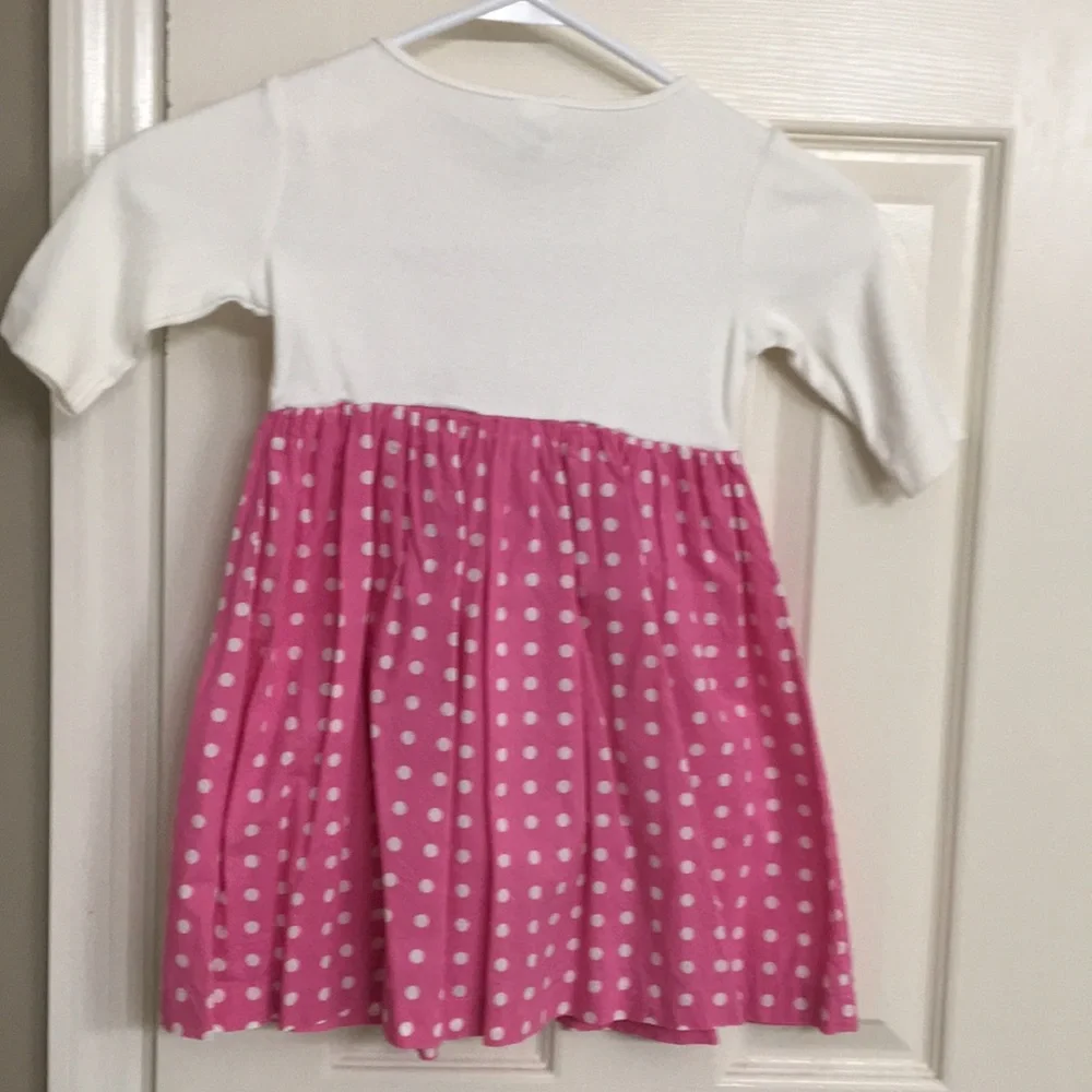 ❤️Baby Gap dress Valentine 3T white pink polka dot